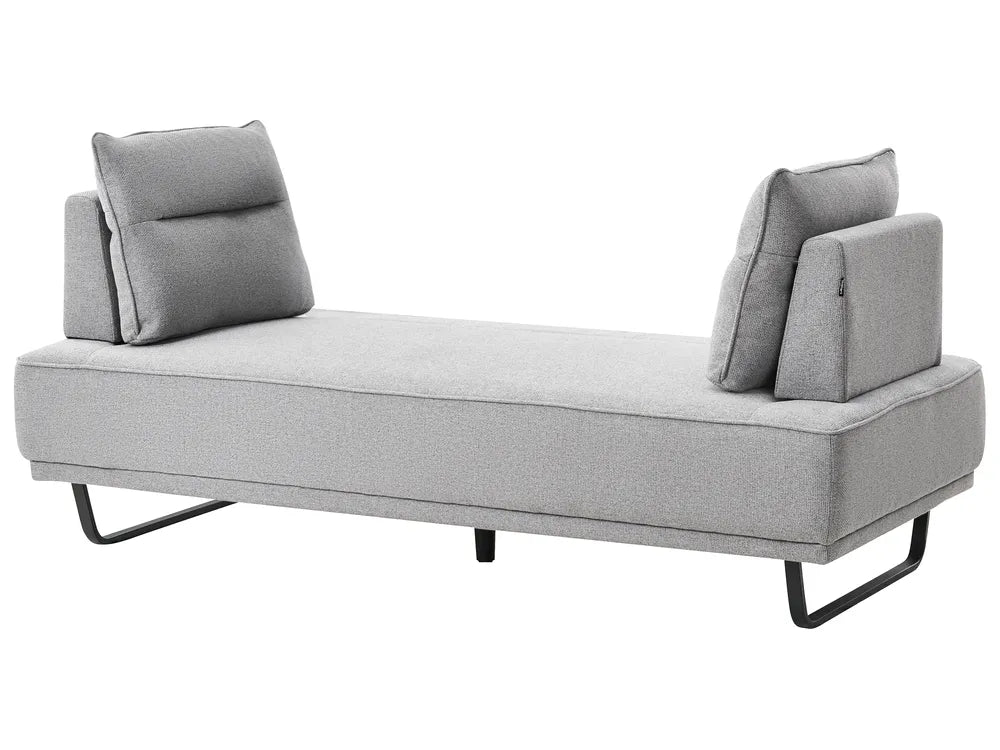 Sofa 3 Seater Fabric Grey Ambert