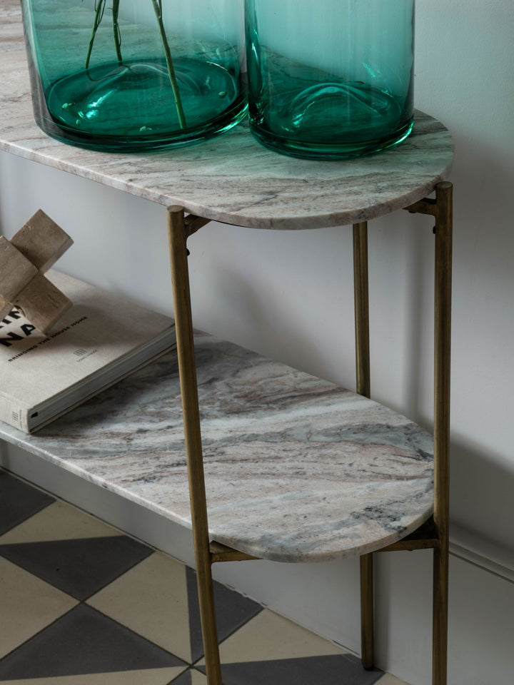 Libra Toronto Marble Top and Base Console Table