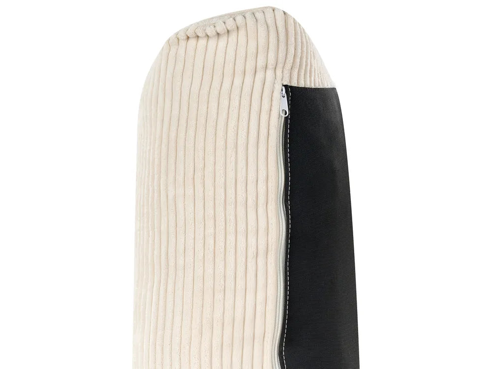 Sofa 3 Seater Corduroy Light Beige Deavan