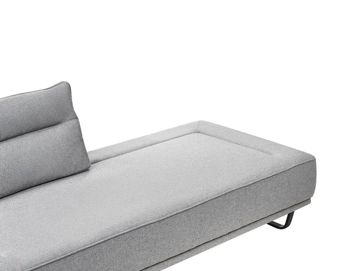 Sofa 3 Seater Fabric Grey Ambert