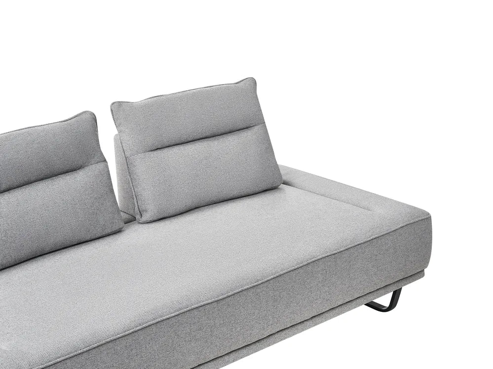 Sofa 3 Seater Fabric Grey Ambert