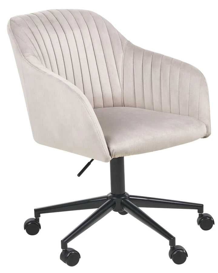 Desk Chair Velvet Taupe Gilman