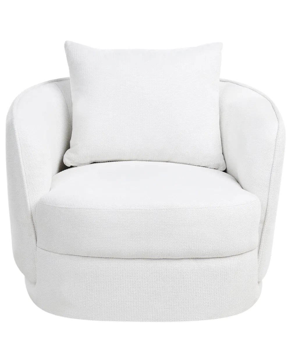 Swivel Armchair Fabric Off-White Glendora