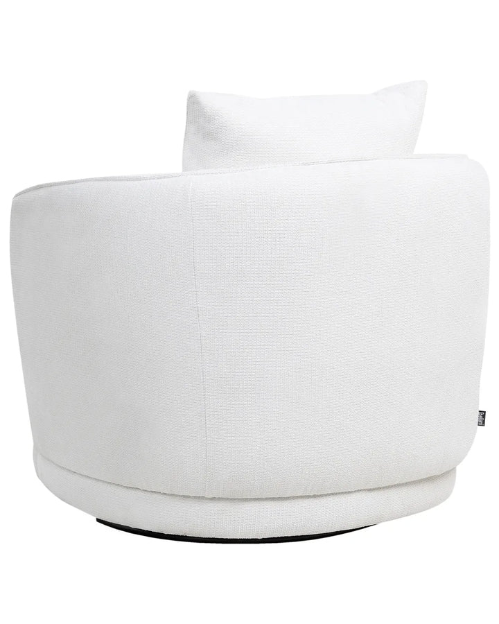 Swivel Armchair Fabric Off-White Glendora