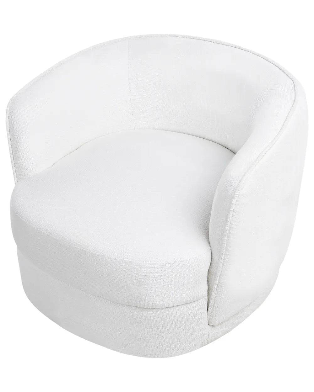 Swivel Armchair Fabric Off-White Glendora