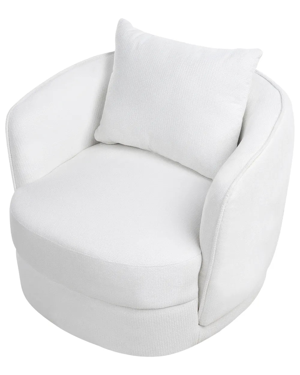 Swivel Armchair Fabric Off-White Glendora