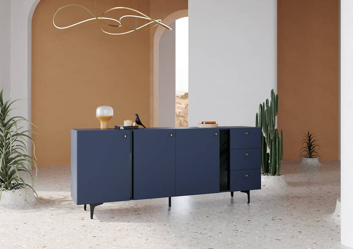 Sideboard Cabinet 200cm Navy Milano