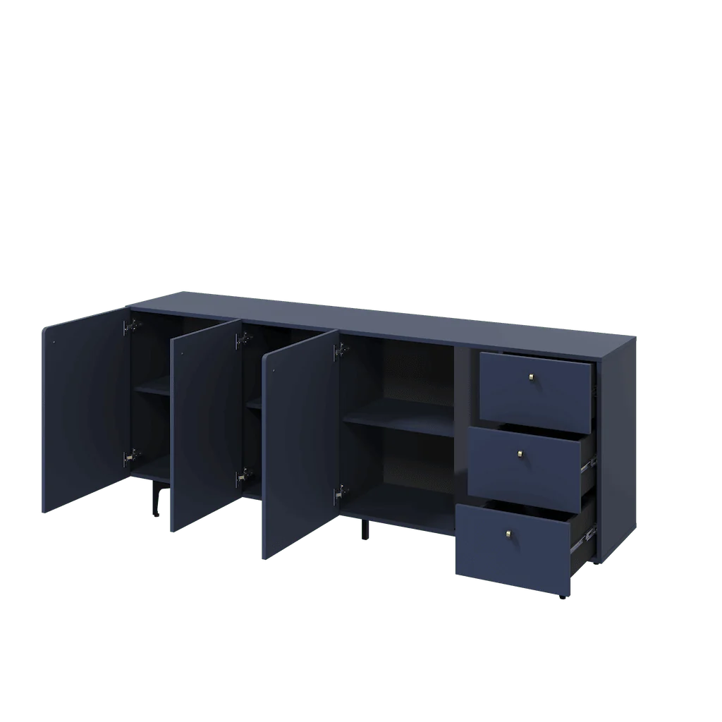 Sideboard Cabinet 200cm Navy Milano