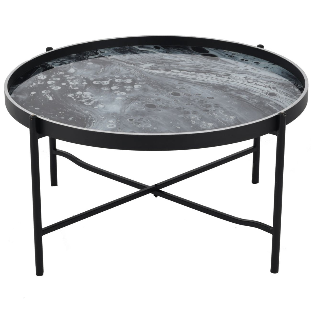 Libra Monochrome Swirl Coffee Tray Table