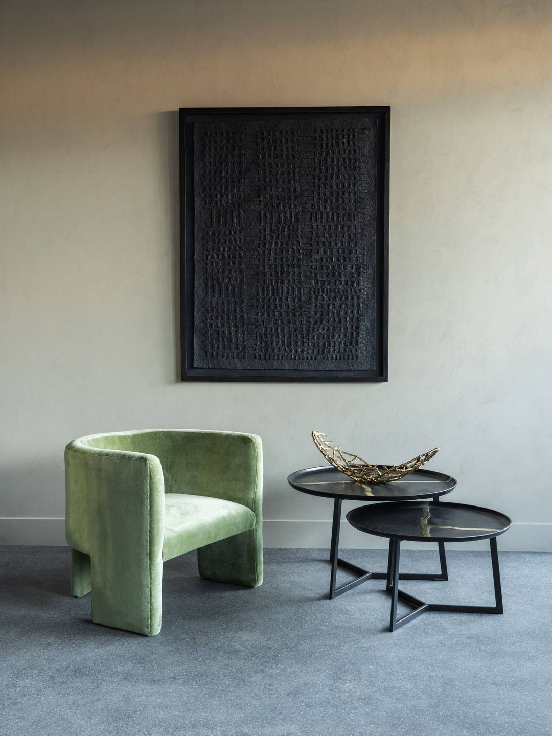 Libra Arizona Set of Two Textured Aluminium Coffee Tables