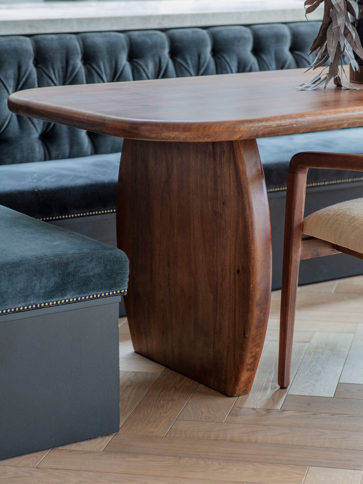 Libra Monterey Rectangular Dark Wood Dining Table 6-8 Seater