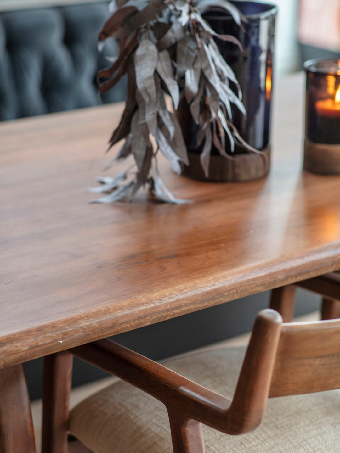 Libra Monterey Rectangular Dark Wood Dining Table 6-8 Seater