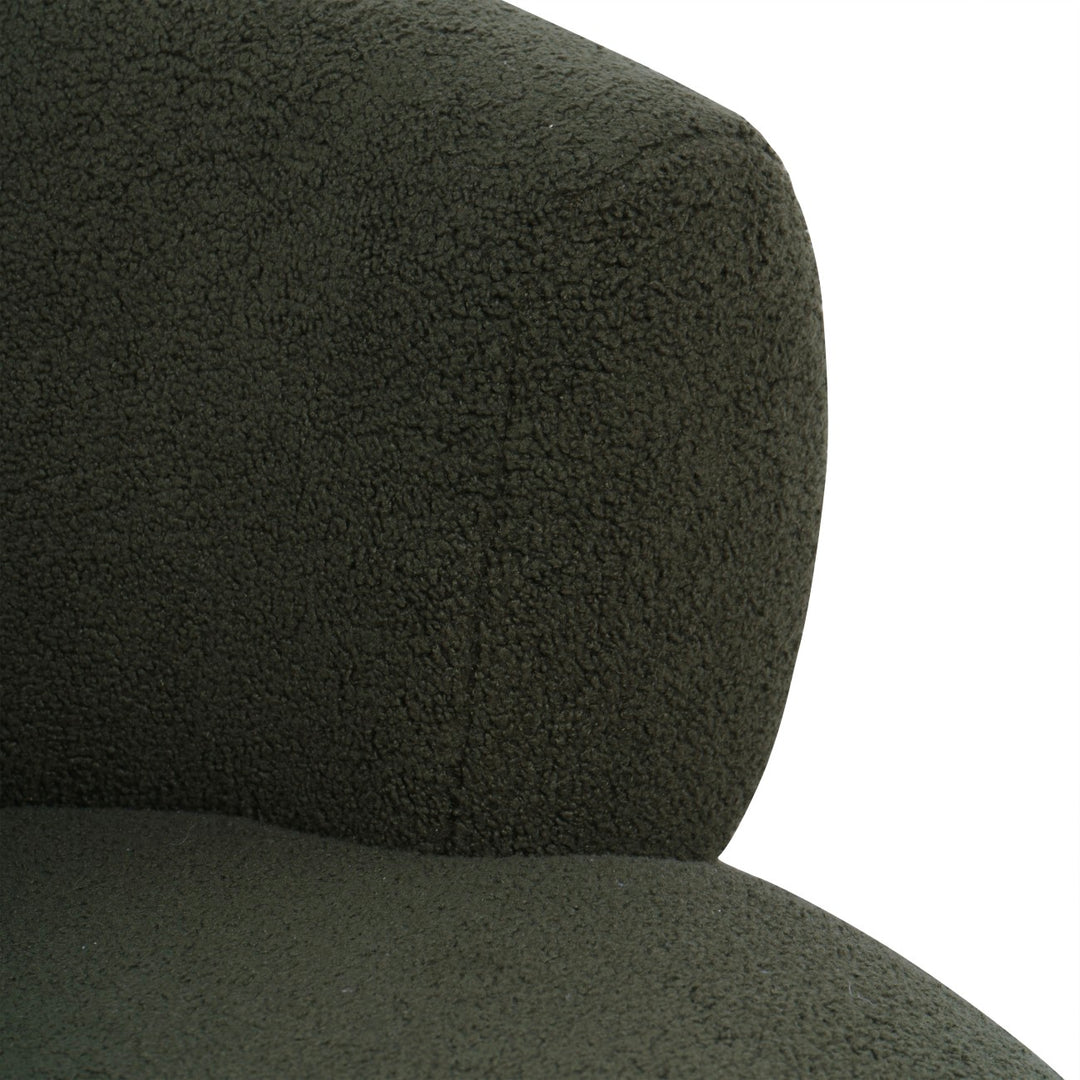 Libra Luna Green Boucle Fabric Occasional Chair