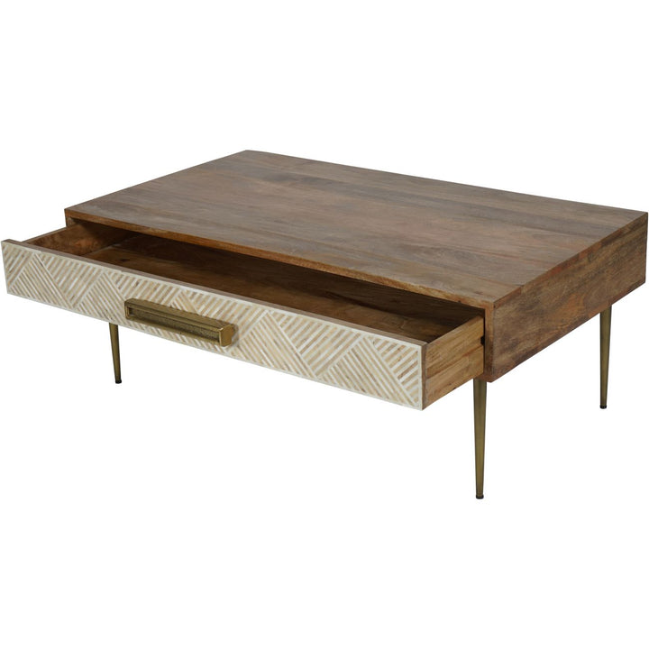 Libra Linden Bone and Mango wood Coffee Table