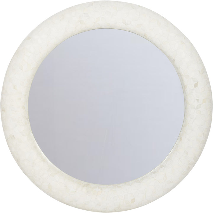 Round white object with a central gray circle on a white background