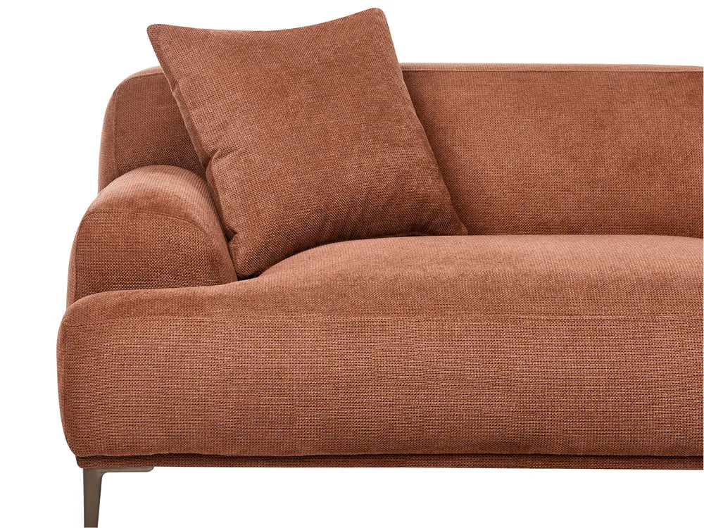 Sofa 3 Seater Fabric Golden Brown Jossilynn