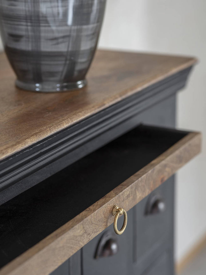 Libra Hoxton II Antique Black Mango 15 Drawer Chest