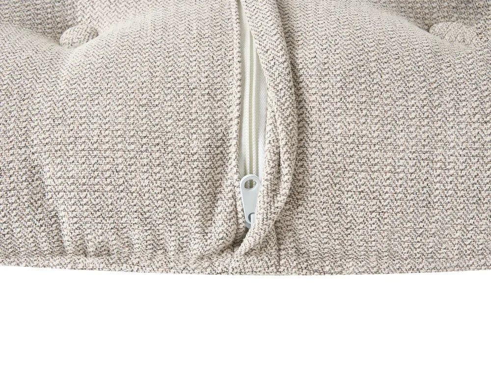 Corner Sofa 3 Seater Fabric Light Beige Right Hand Rafael