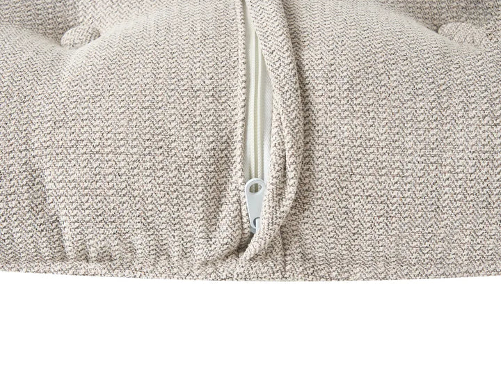 Corner Sofa 3 Seater Fabric Light Beige Right Hand Rafael