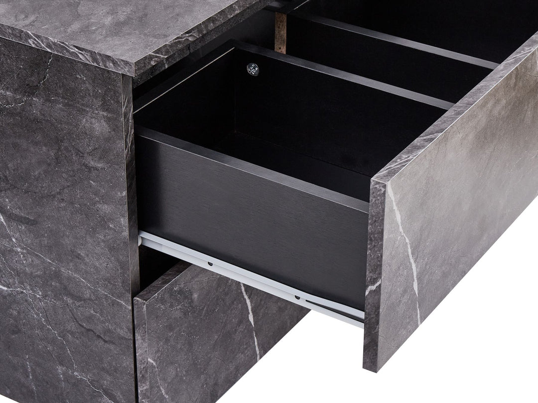 Wall Mounted Washbasin Cabinet 60 cm Black Marble Serra