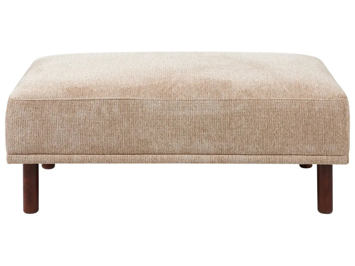 Corner Sofa 3 Seater Fabric Beige with Ottoman Left Hand Brekyn