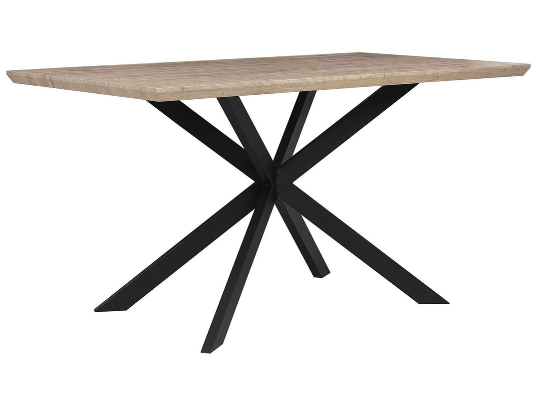 Spectra Dining Table 140 x 80 cm Light Wood with Black