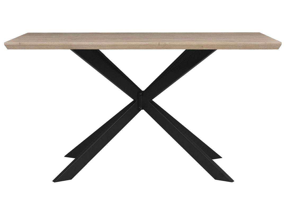 Spectra Dining Table 140 x 80 cm Light Wood with Black