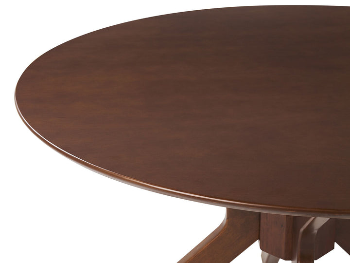 Tymis Round Dining Table ⌀ 120 cm Dark Wood