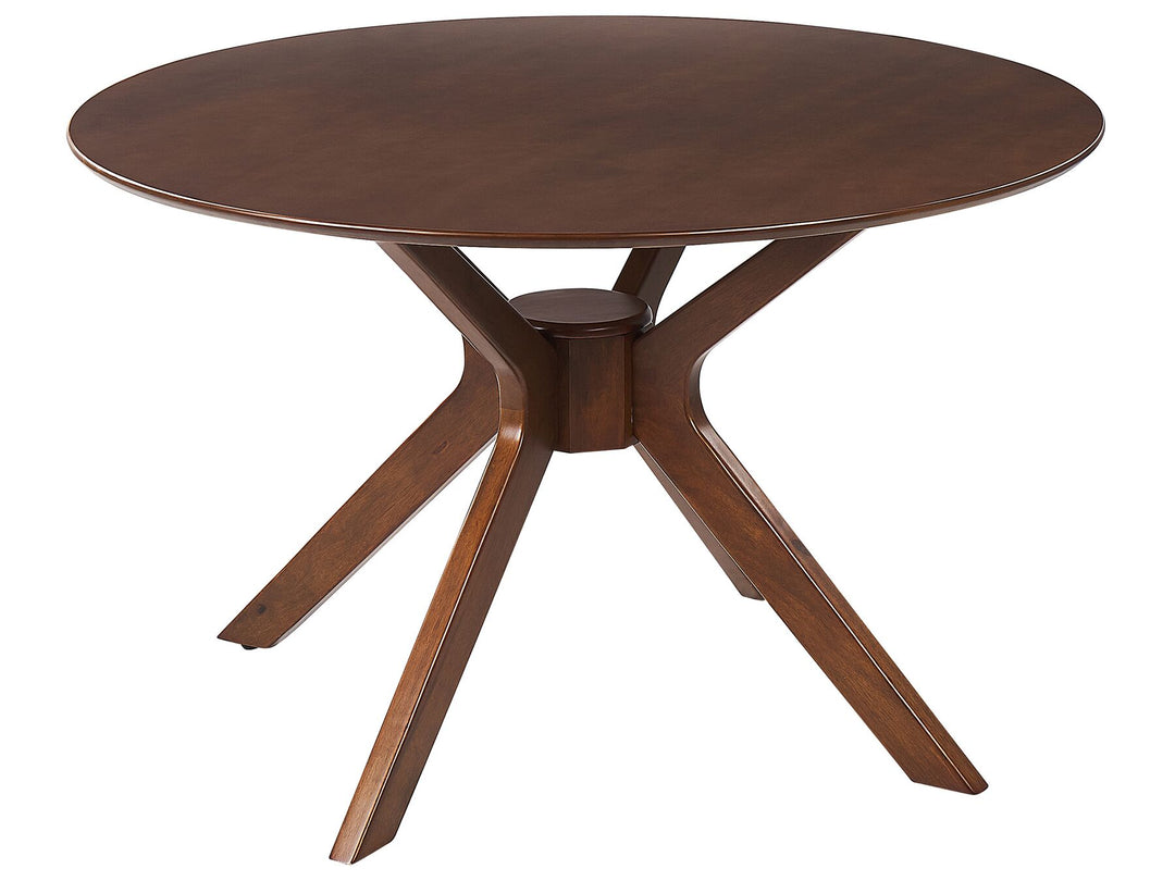 Tymis Round Dining Table ⌀ 120 cm Dark Wood