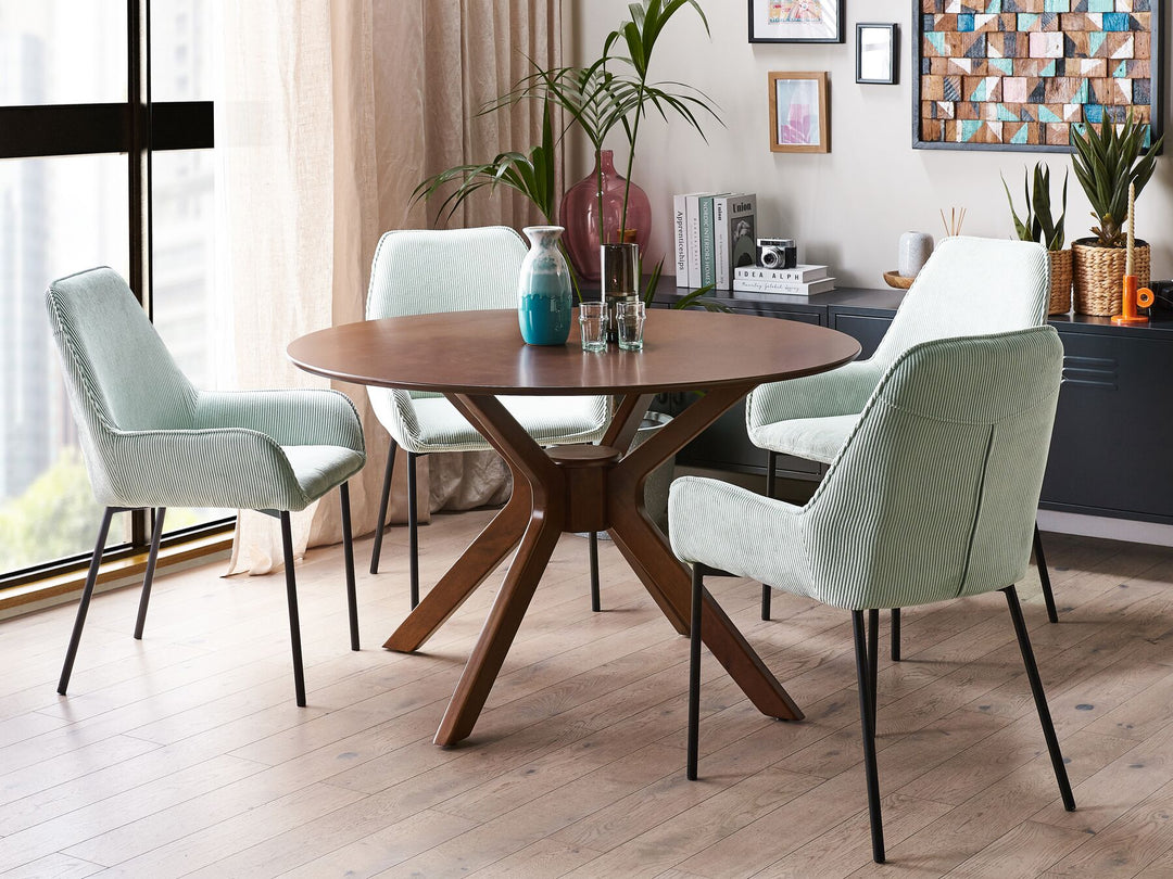 Tymis Round Dining Table ⌀ 120 cm Dark Wood