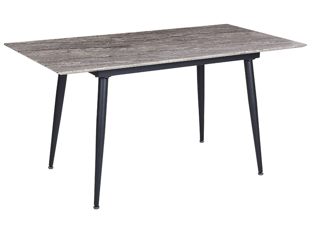 Extending Dining Table 120/150 x 80 cm Stone Effect Grey Eftalia