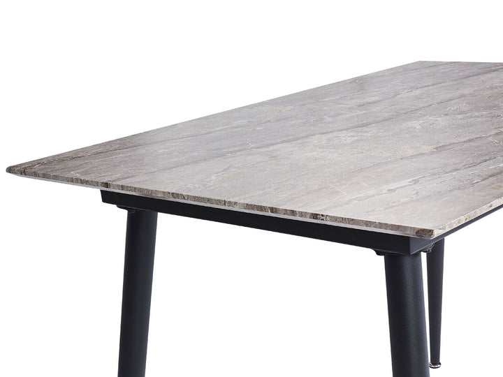 Extending Dining Table 120/150 x 80 cm Stone Effect Grey Eftalia