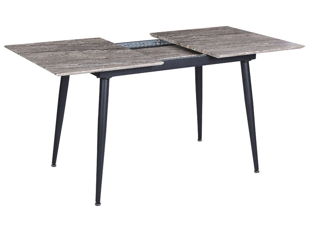 Extending Dining Table 120/150 x 80 cm Stone Effect Grey Eftalia