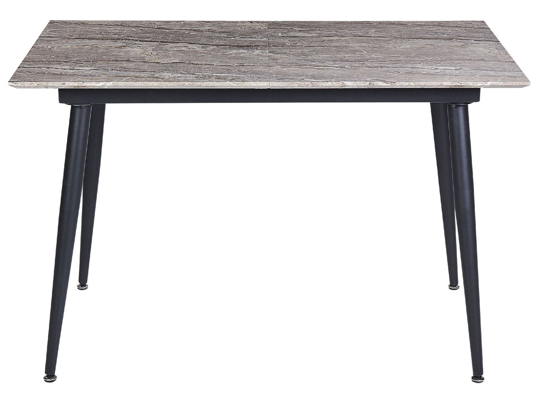 Extending Dining Table 120/150 x 80 cm Stone Effect Grey Eftalia