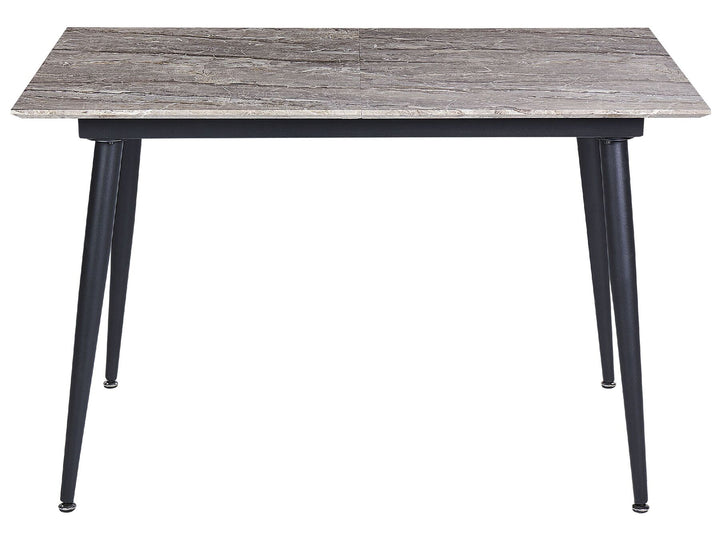 Extending Dining Table 120/150 x 80 cm Stone Effect Grey Eftalia