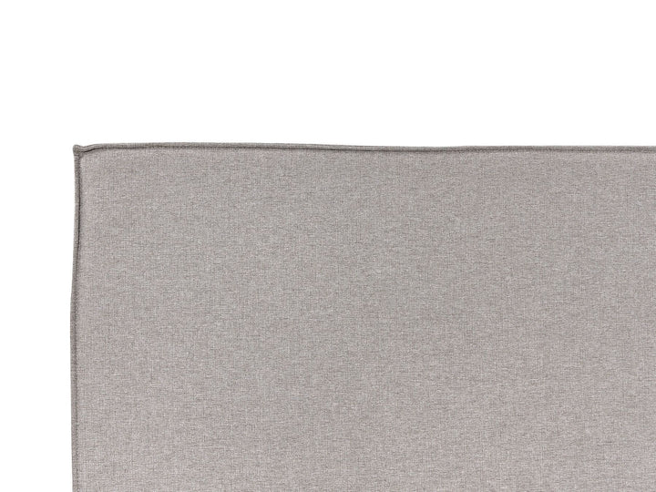 Fabric EU King Size Ottoman Bed Light Grey Moissac