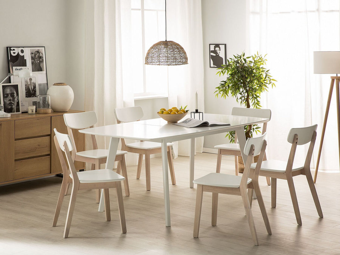 Sanford Extending Dining Table 150/195 x 90 cm White