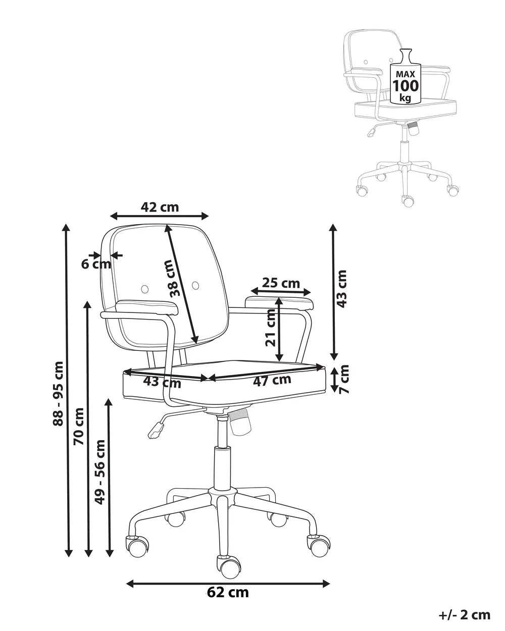 Desk Chair Fabric Yellow Laurren
