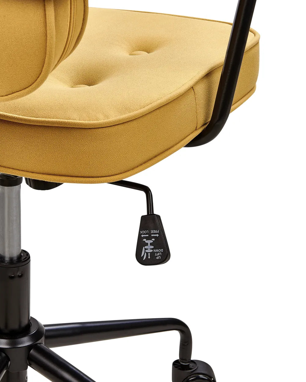 Desk Chair Fabric Yellow Laurren