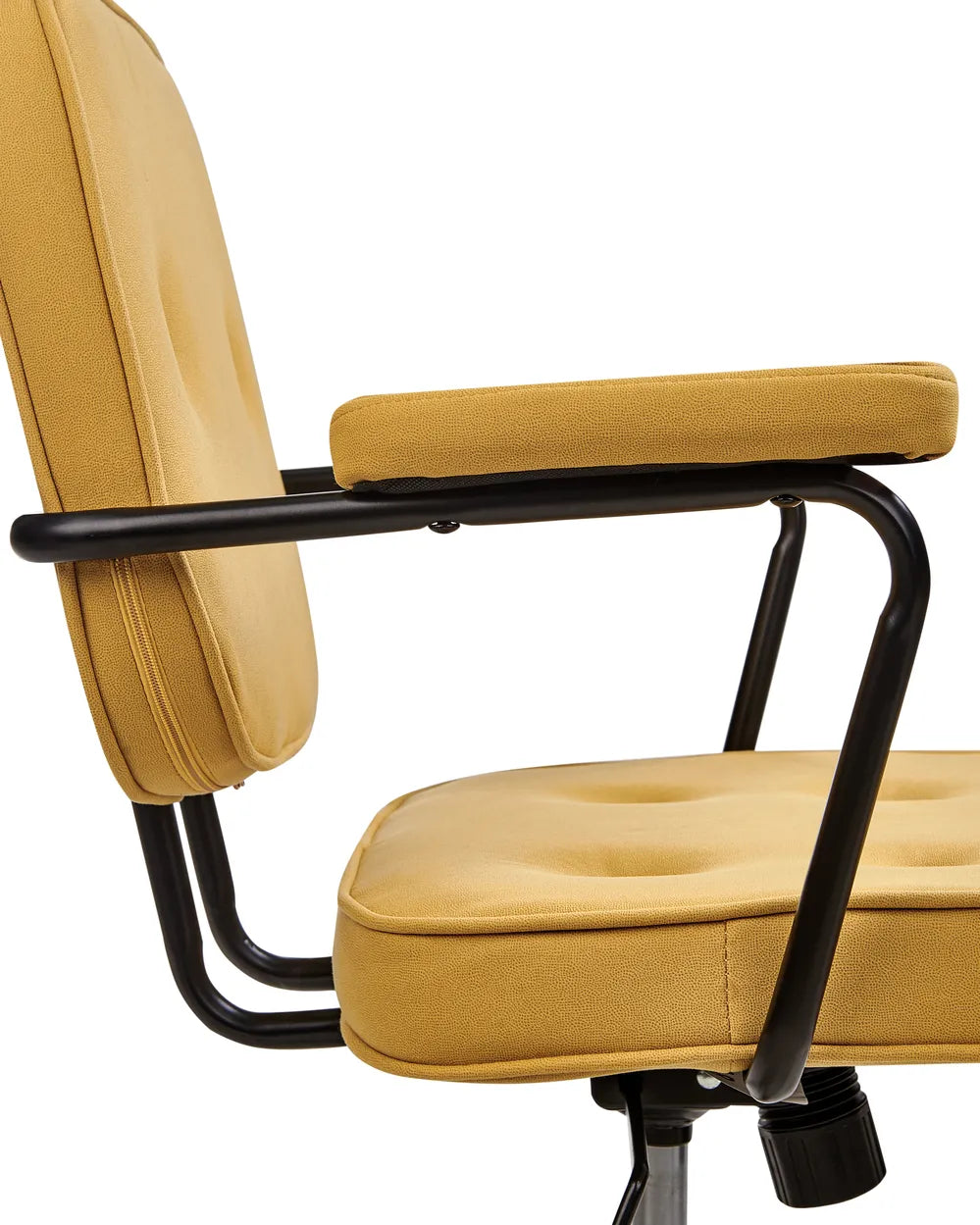 Desk Chair Fabric Yellow Laurren