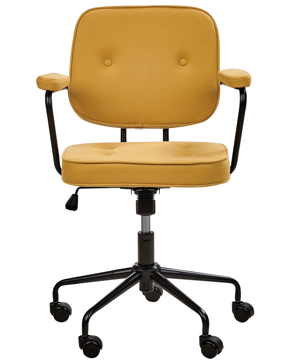 Desk Chair Fabric Yellow Laurren