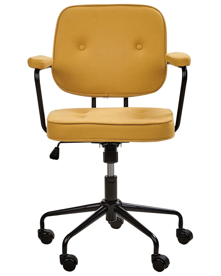 Desk Chair Fabric Yellow Laurren