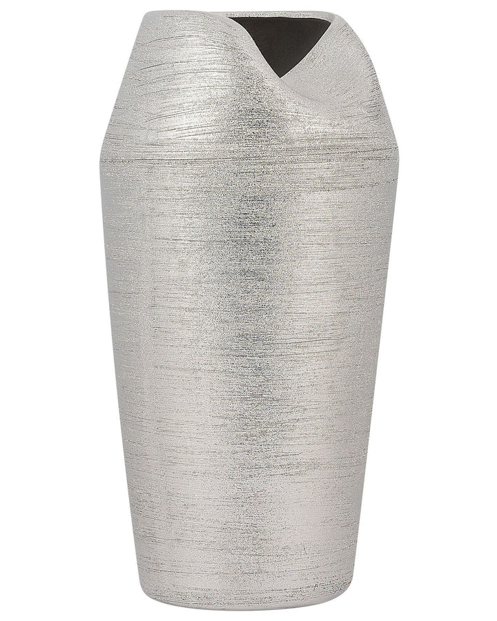 Apamea Decorative Vase  Stoneware 33 cm Silver