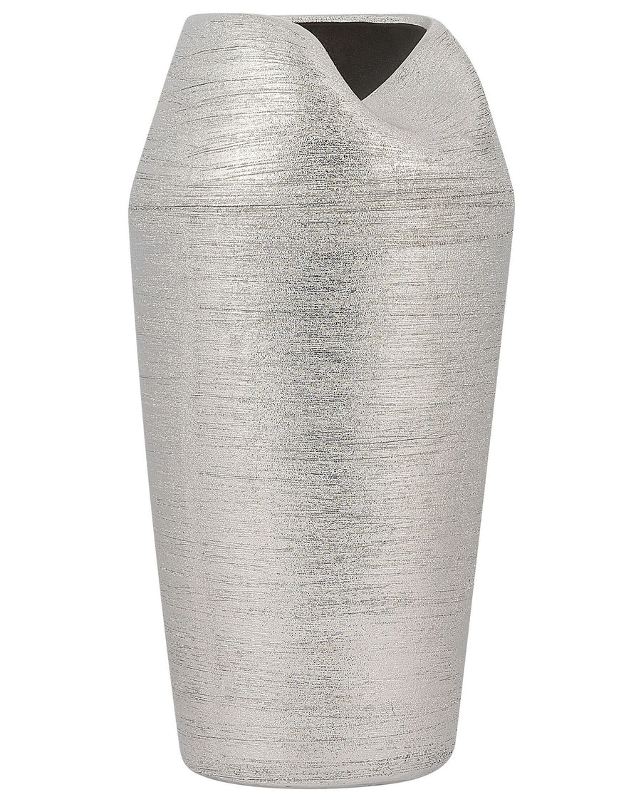 Apamea Decorative Vase  Stoneware 33 cm Silver