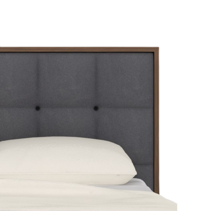 Calla Double Beds in Walnut/Grey