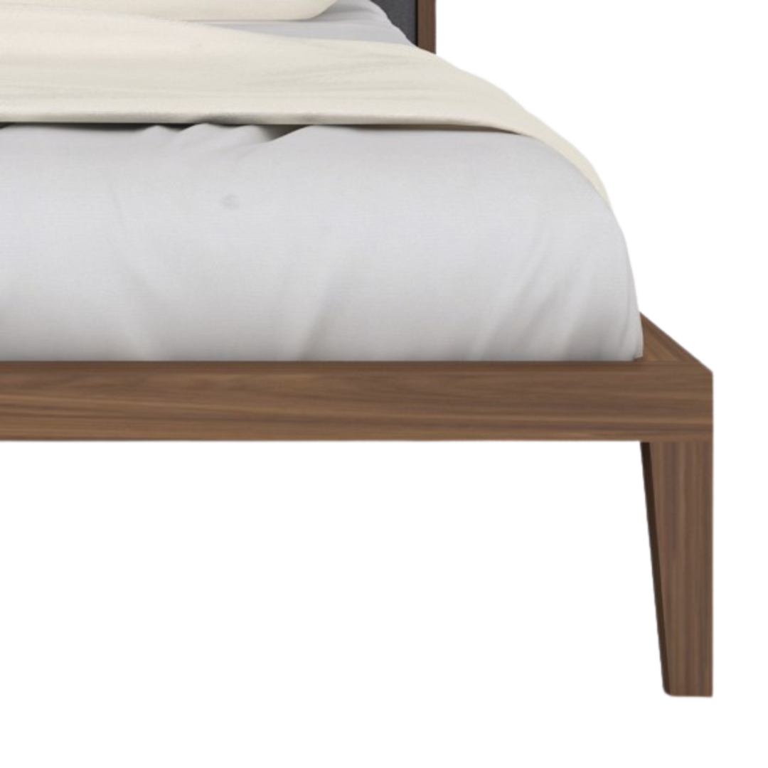 Calla Double Beds in Walnut/Grey
