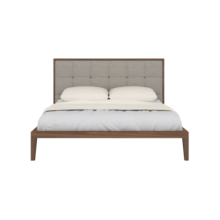 Calla Super King Beds in Walnut/Natural 200 cm