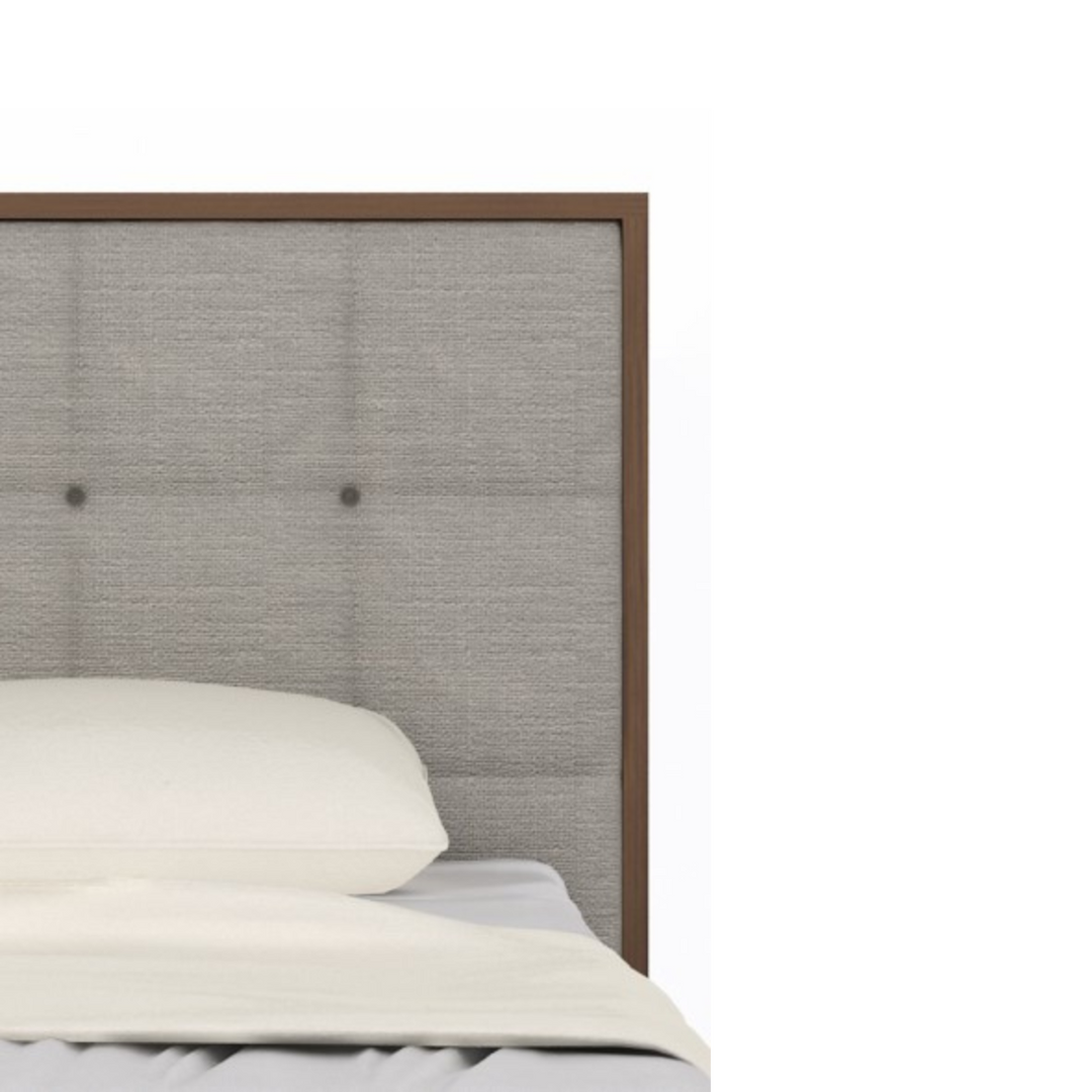 Calla Super King Beds in Walnut/Natural 200 cm