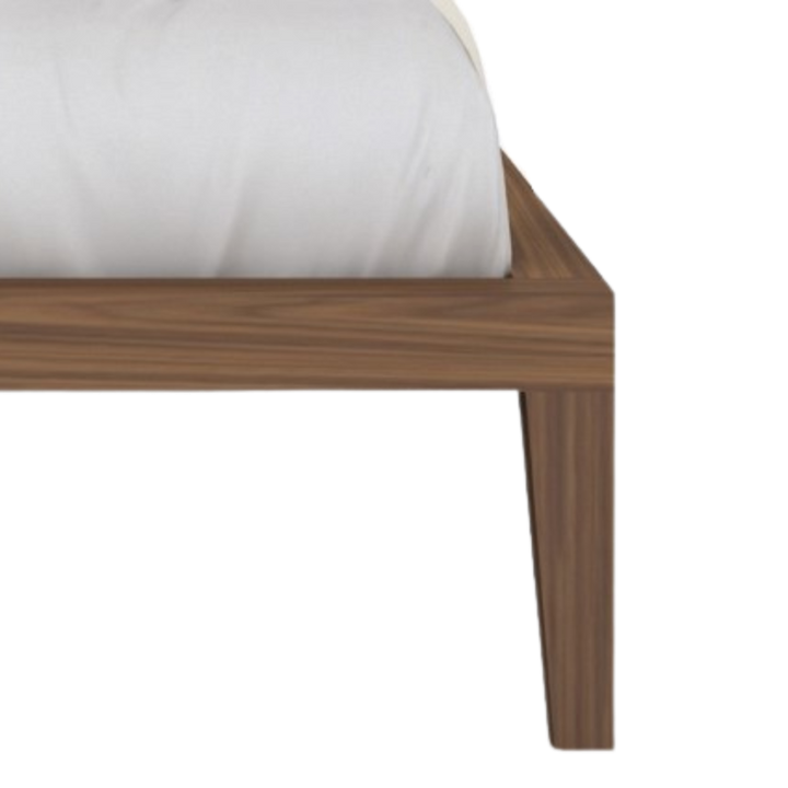 Calla Super King Beds in Walnut/Natural 200 cm