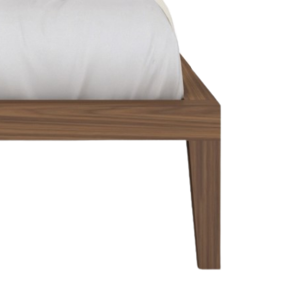 Calla Kingsize Beds in Walnut/Natural - Certified Wood 157 cm